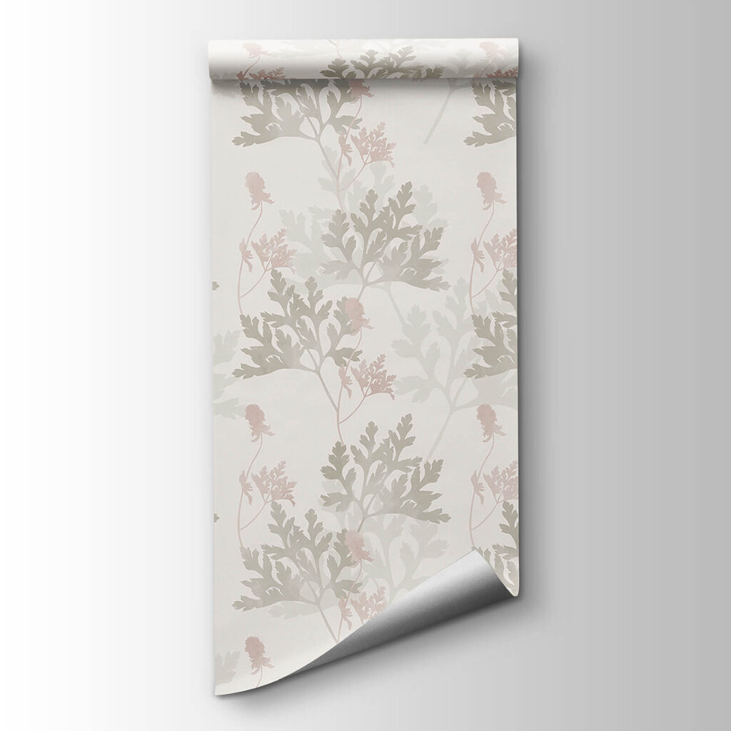 Pattern of leaves and flowers