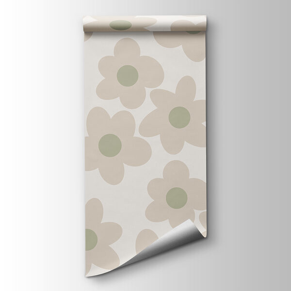 Pattern of flowers on a white background