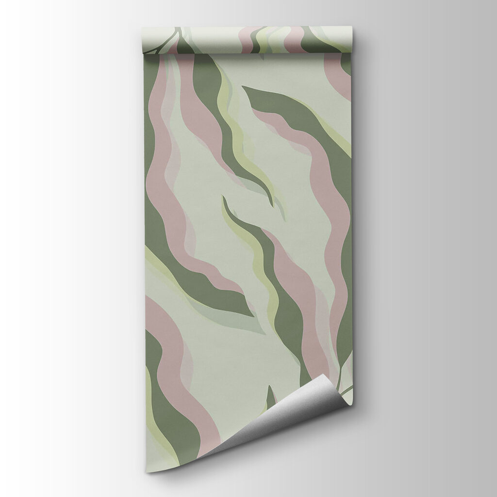 Pattern of leaves on a light background