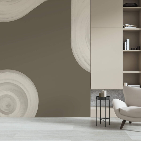 Білий об'єкт у вигляді вихору на коричневому тлі Білий об'єкт у вигляді вихору на коричневому тлі