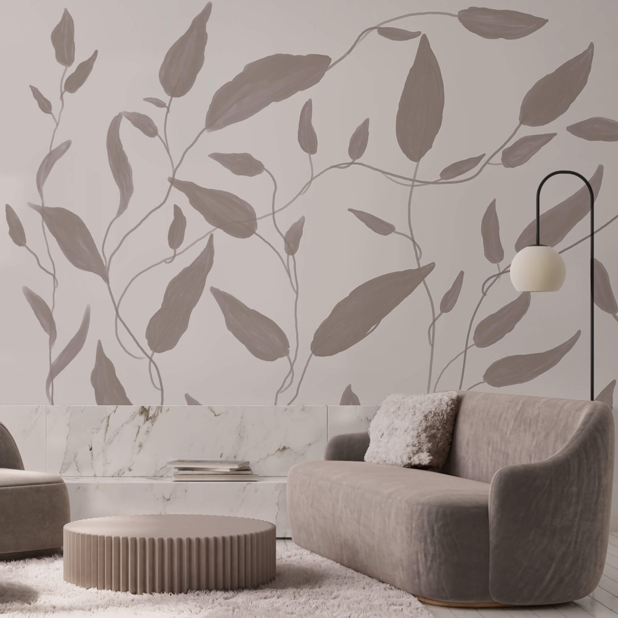 Малюнок листя на білому тлі