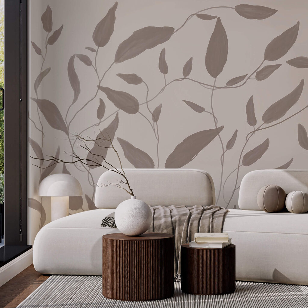 Малюнок листя на білому тлі