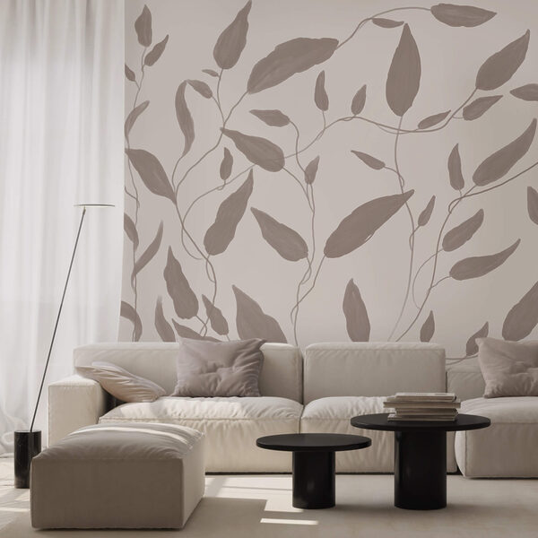 Малюнок листя на білому тлі