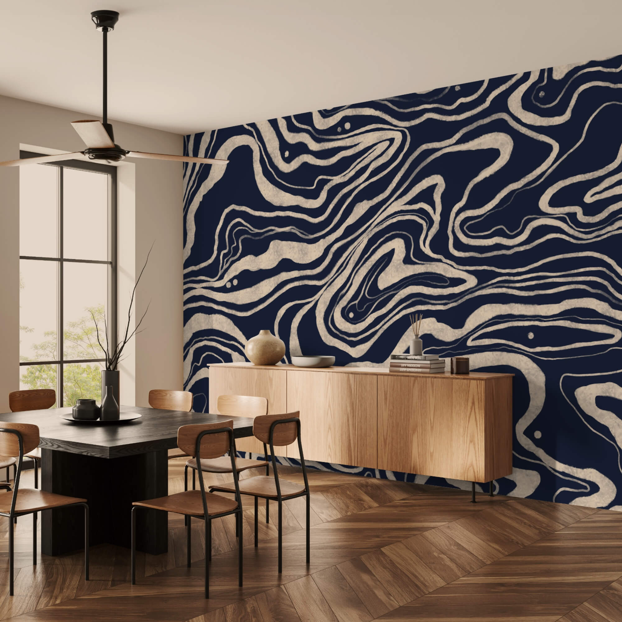 Чорно-білий візерунок у вигляді завитків Чорно-білий візерунок у вигляді завитків