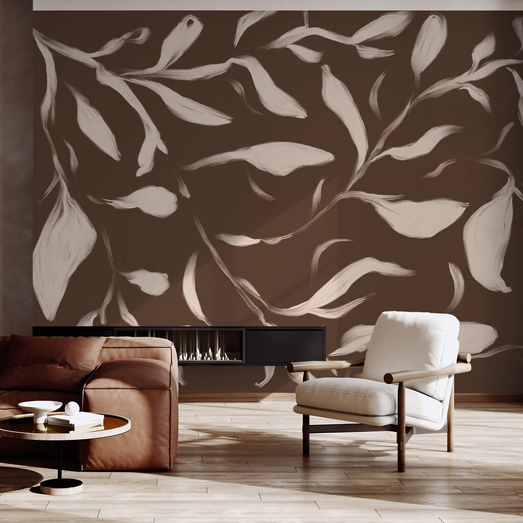 - Шелест листя на коричневому тлі