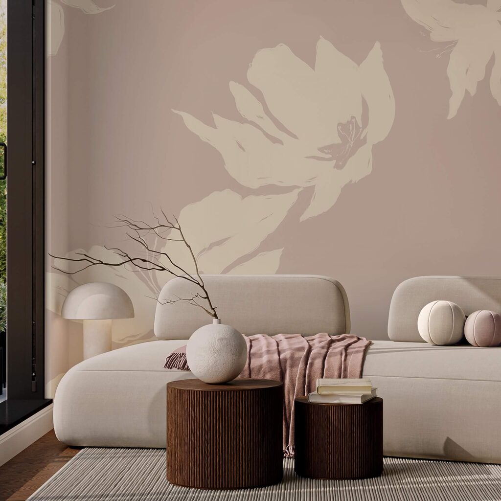 Ніжні квіти на м'якому тлі