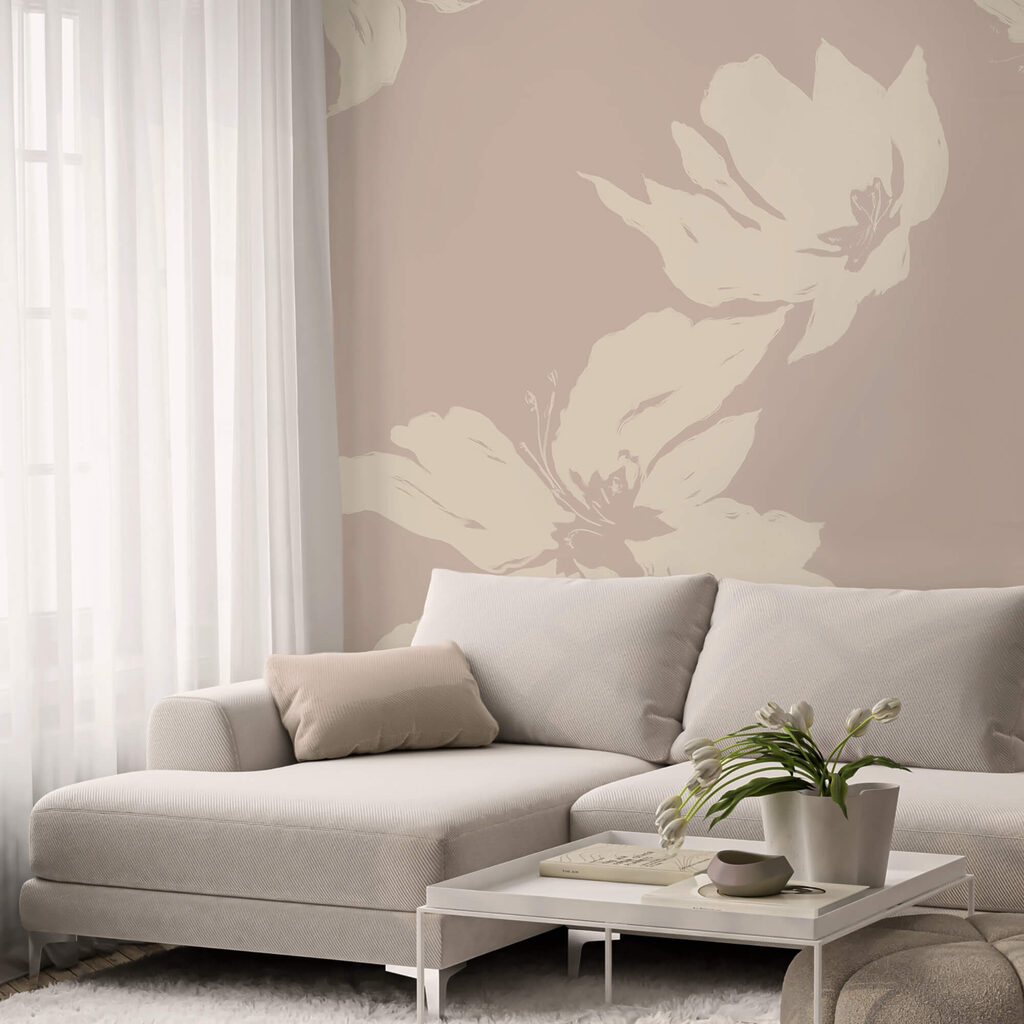 Ніжні квіти на м'якому тлі