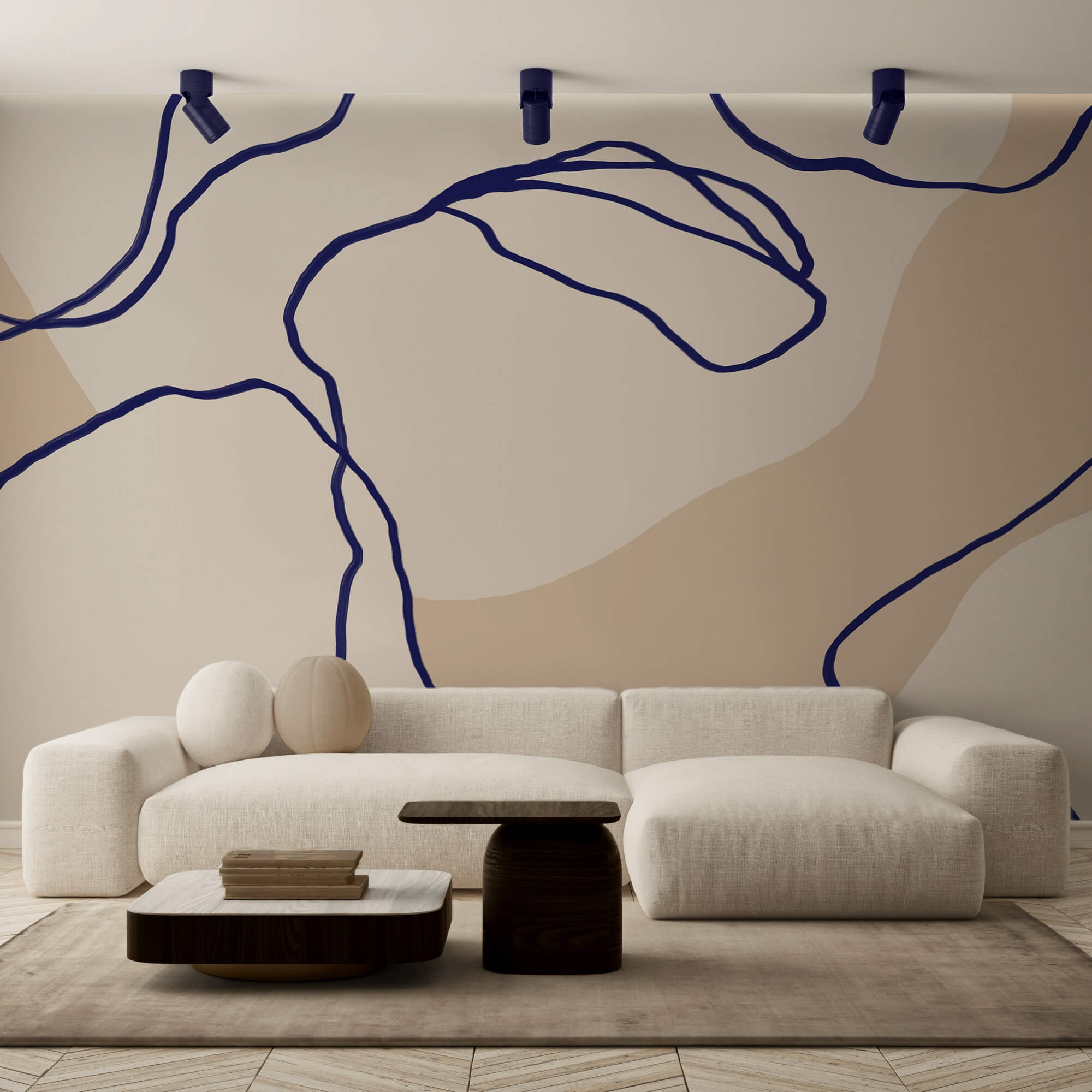 Плавні лінії на м'якому тлі