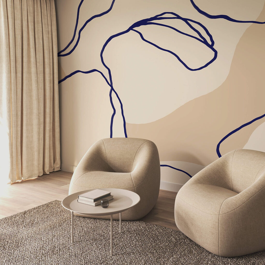 Плавні лінії на м'якому тлі