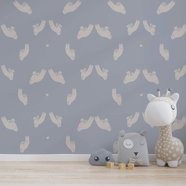 Візерунок рук на синьому тлі