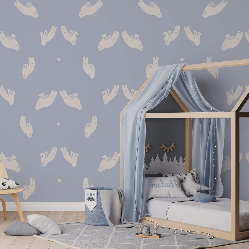 Візерунок рук на синьому тлі