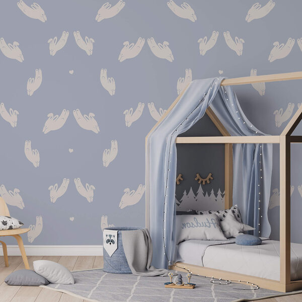 Візерунок рук на синьому тлі