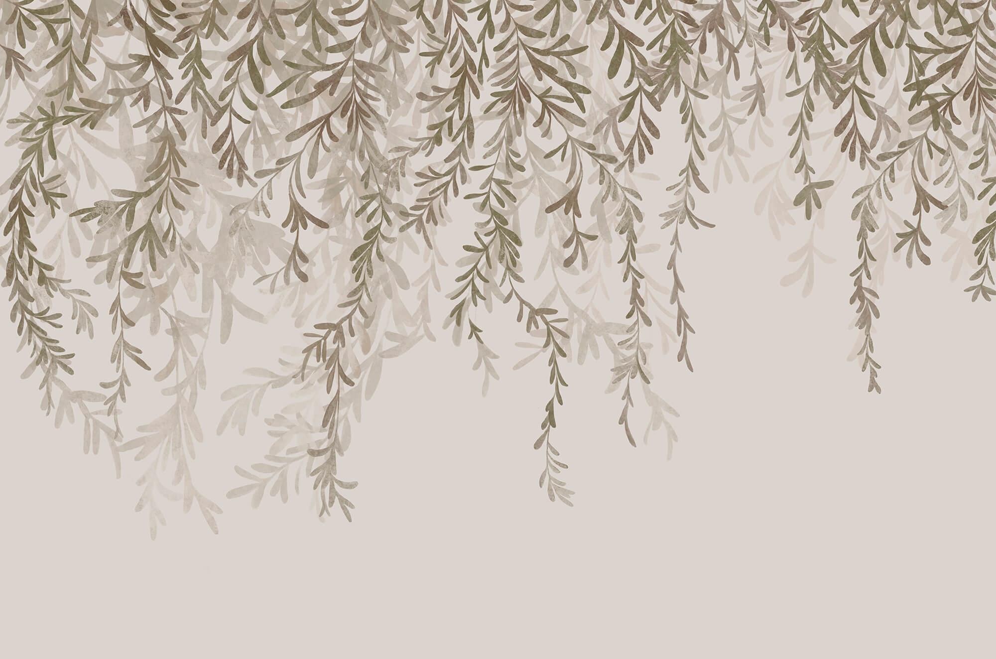 Delicate leaves in soft hues