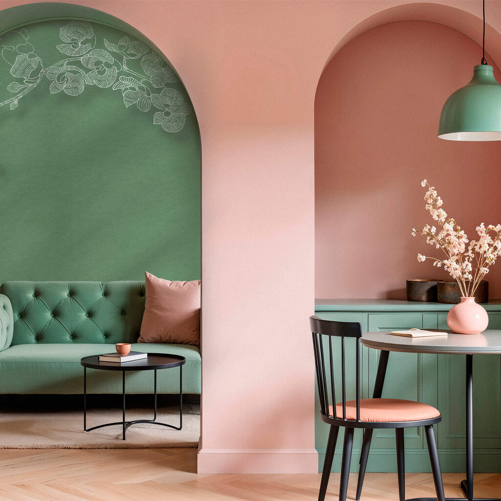 Ніжні орхідеї на зеленому тлі