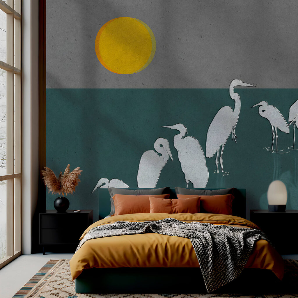 Група птахів, що стоять у воді