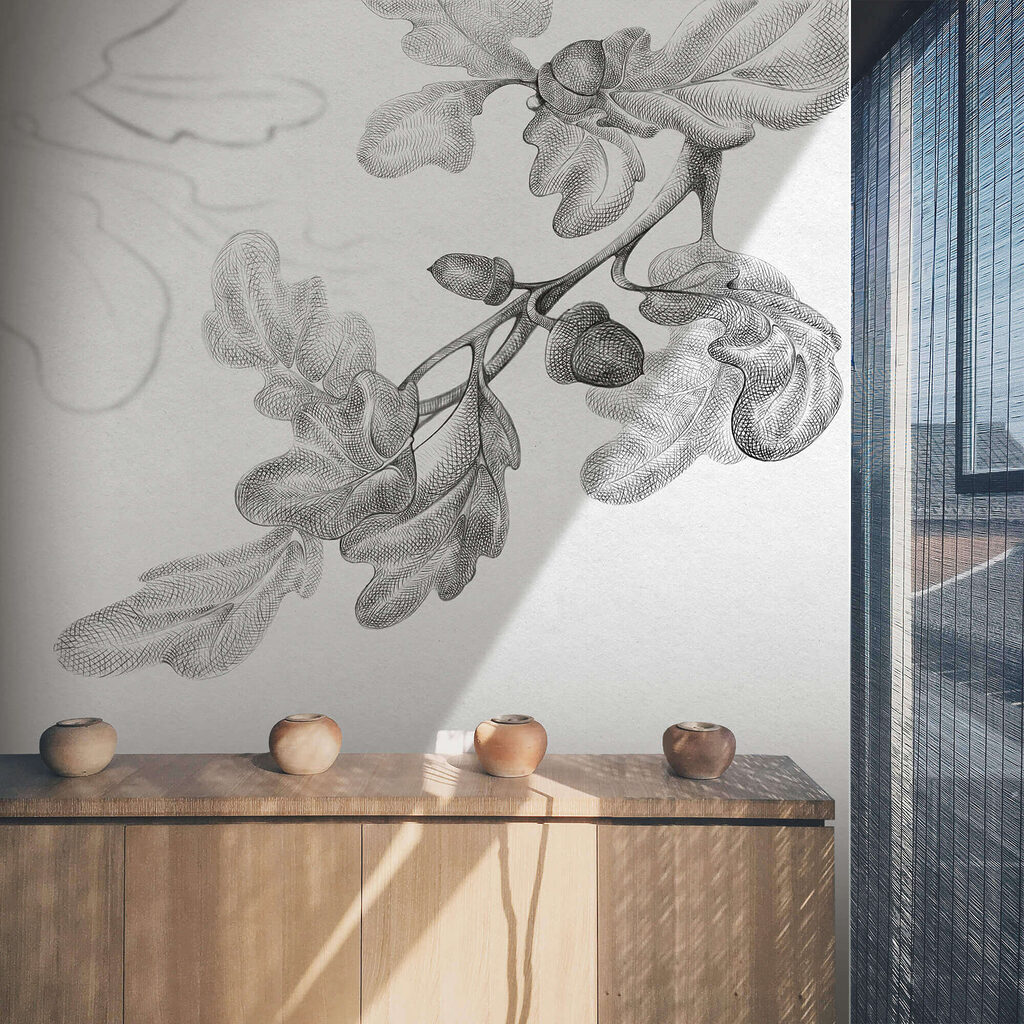 Малюнок гілки з листям