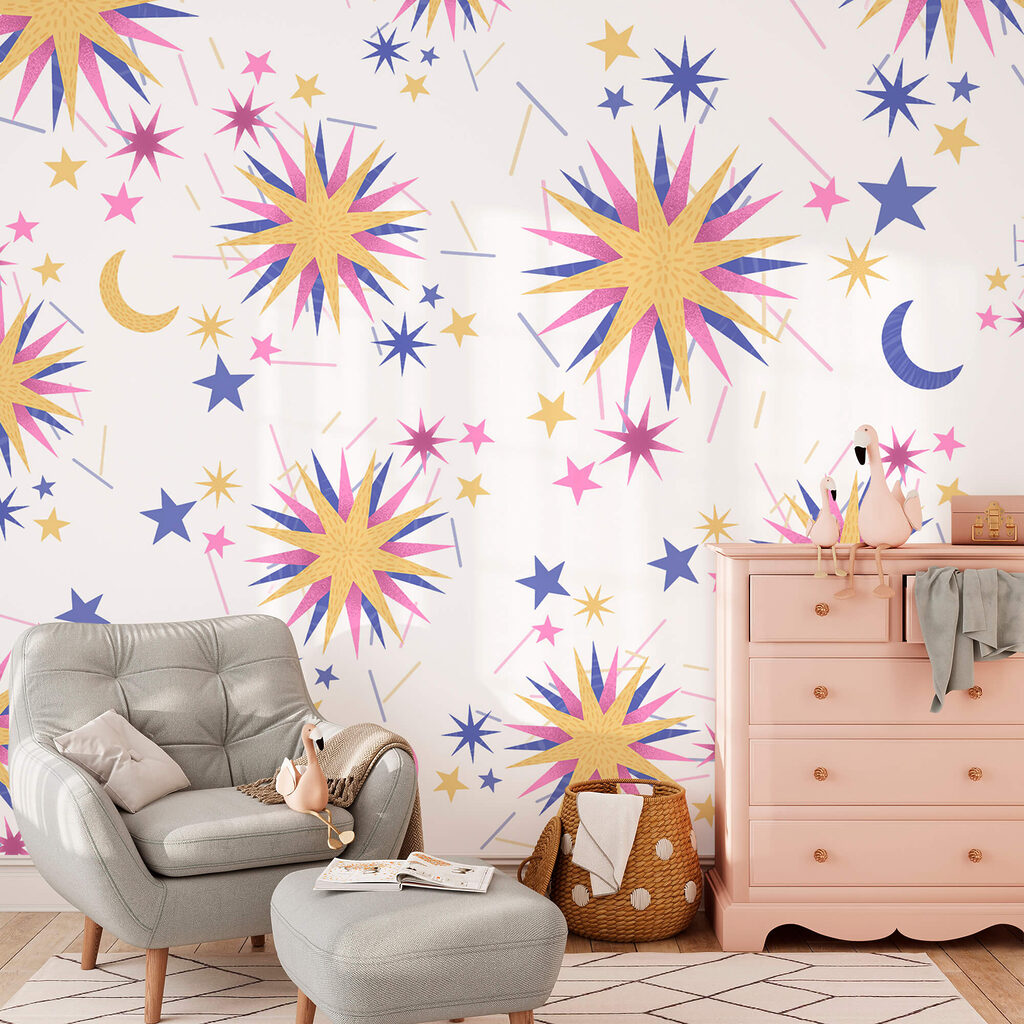 Візерунок зірок і місяця