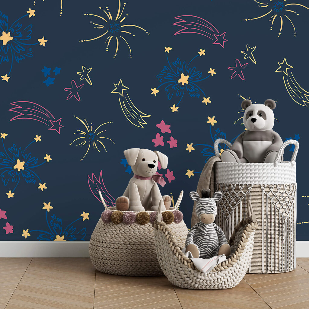 Візерунок феєрверків і зірок