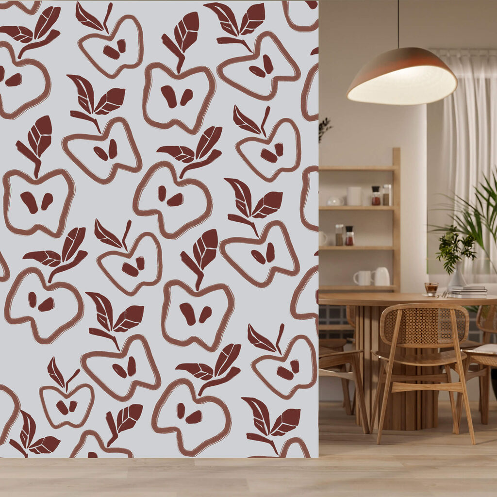 Візерунок з яблук і листя