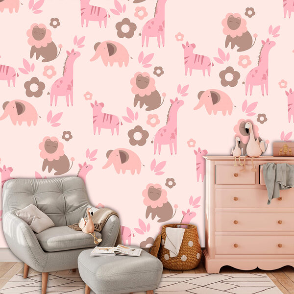 Візерунок тварин і квітів