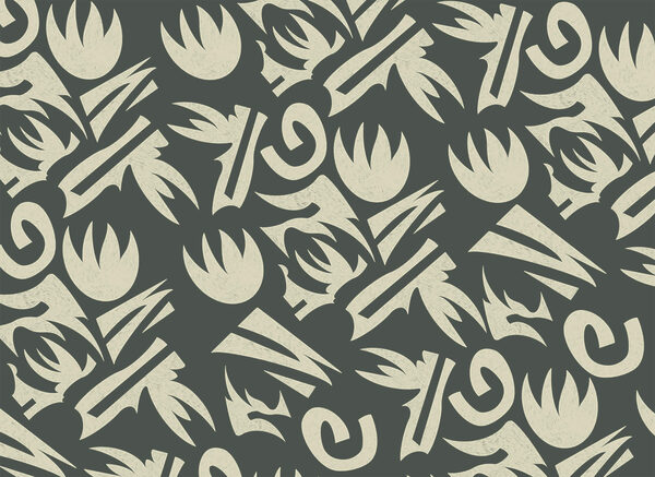 Pattern of white and gray leaves