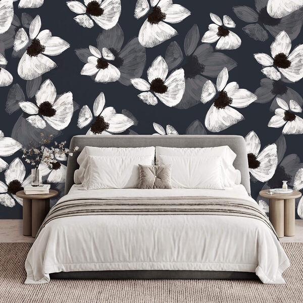 Візерунок з білих квітів