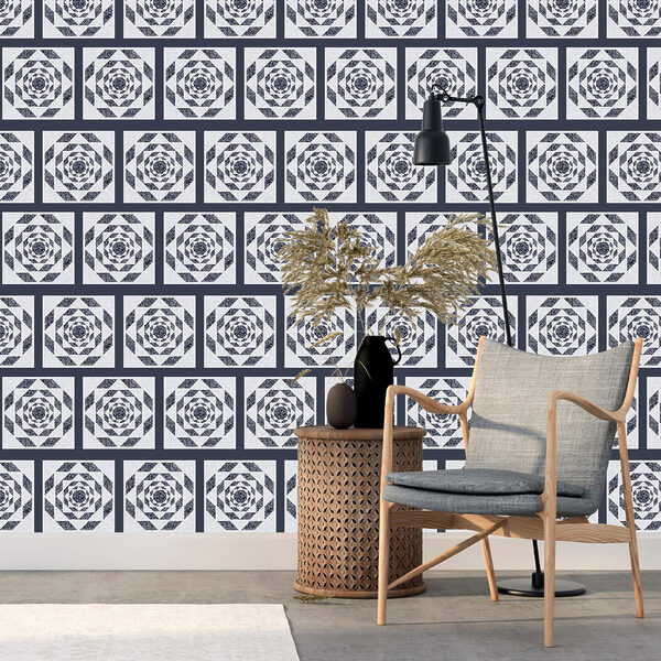 Візерунок з квадратів і візерунок з квітів