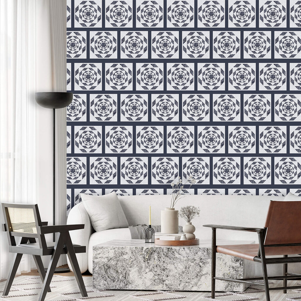 Візерунок з квадратів і візерунок з квітів