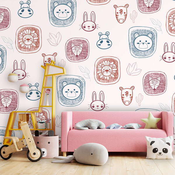 Візерунок тварин на білому тлі