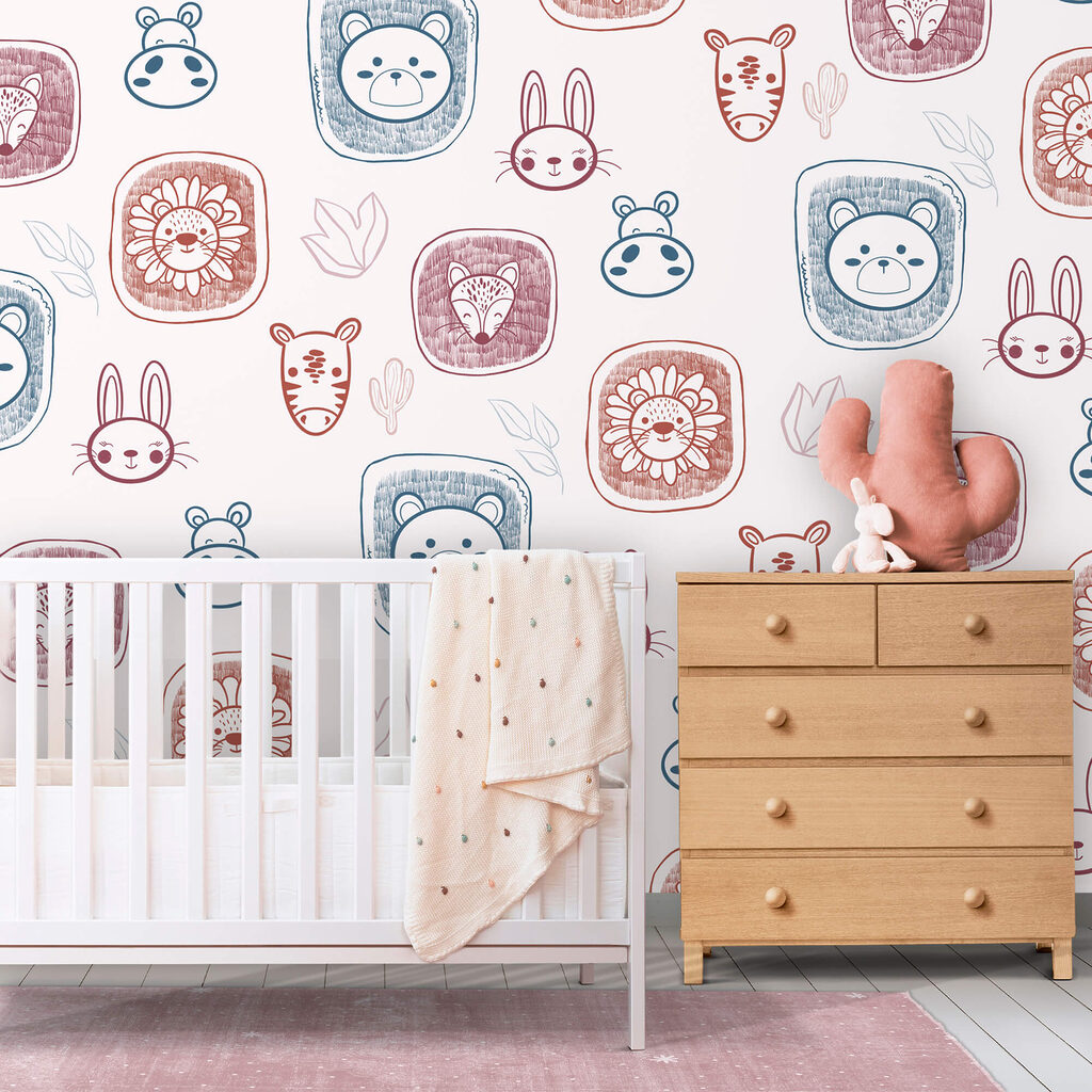 Візерунок тварин на білому тлі