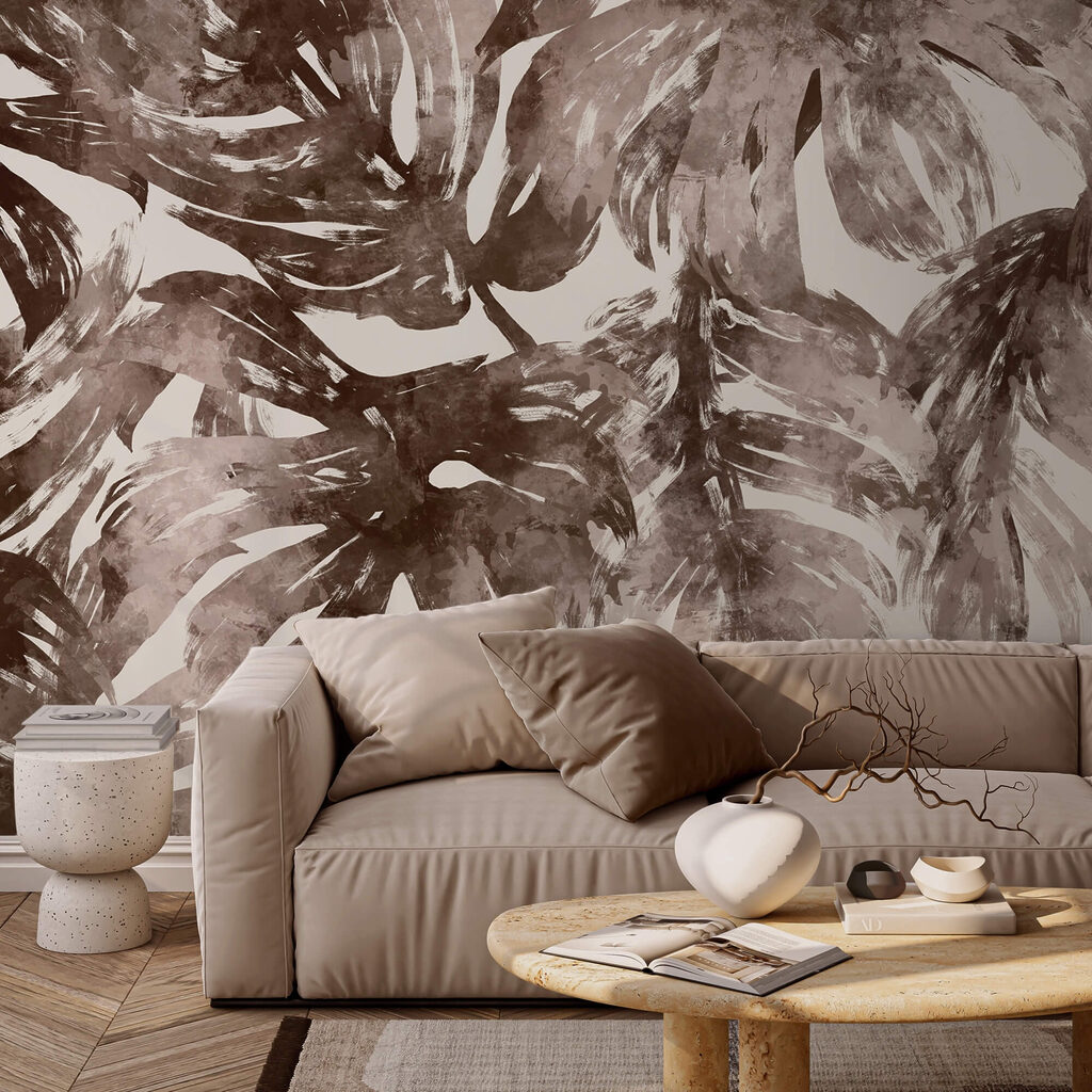 - Абстрактне листя в землистих тонах