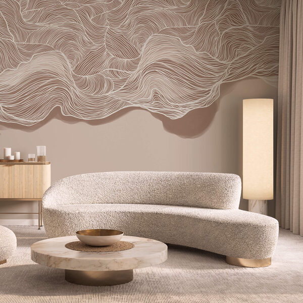 Коричнево-білий хвилястий візерунок Коричнево-білий хвилястий візерунок