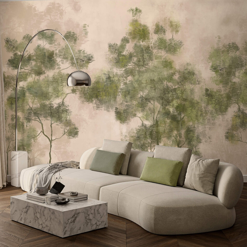 Група дерев із зеленим листям