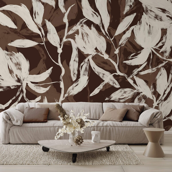 Пливучі листя в м'яких монохромних тонах Пливучі листя в м'яких монохромних тонах