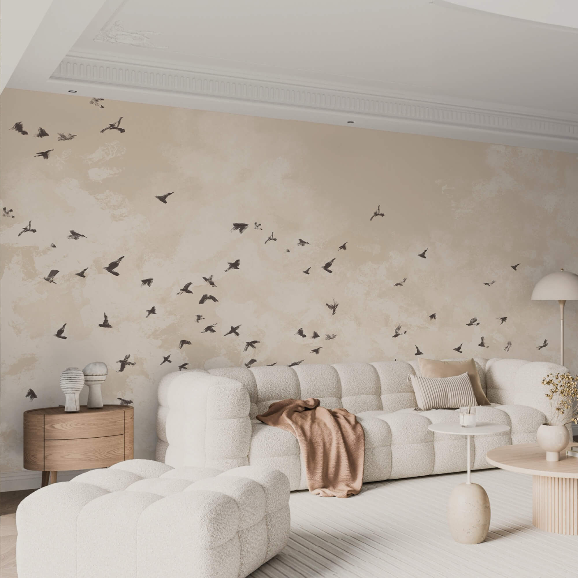 Зграя птахів у небі Зграя птахів у небі