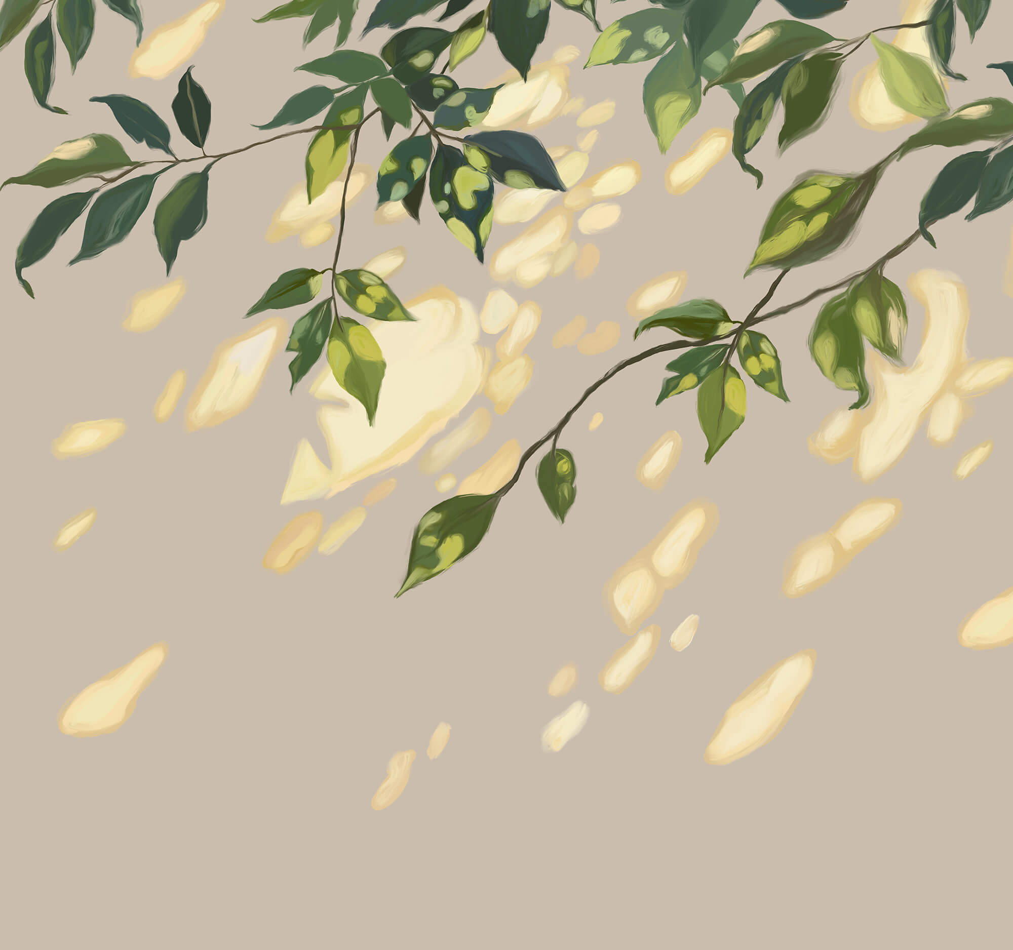 Branch with leaves on it