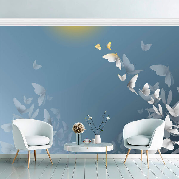 Група метеликів, що літають у небі Група метеликів, що літають у небі