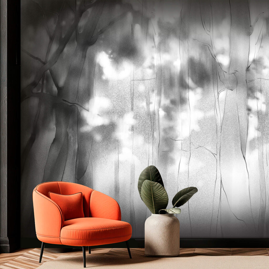 Чорно-біле зображення дерев Чорно-біле зображення дерев