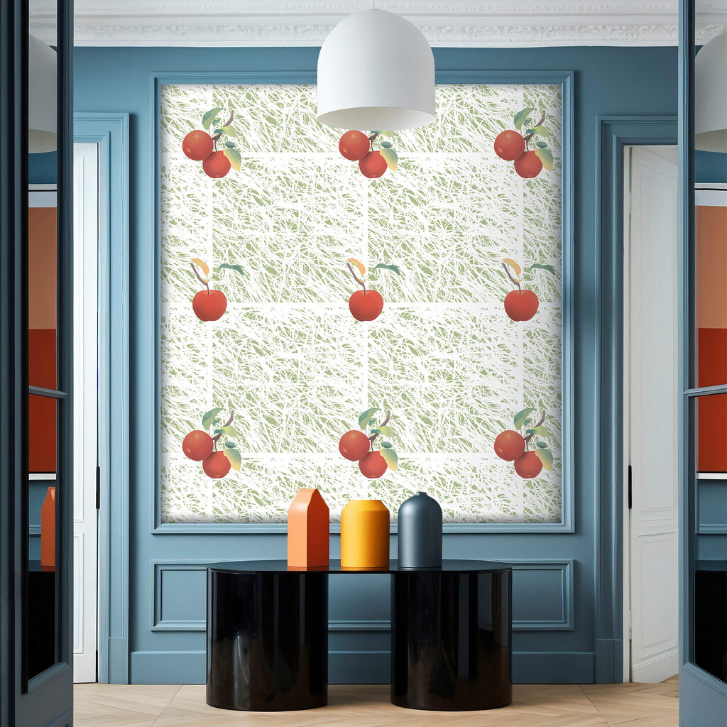 Візерунок червоних яблук