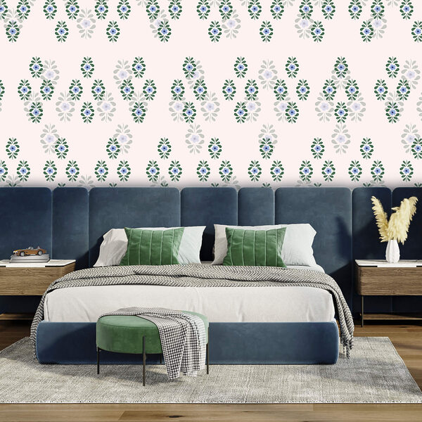 Візерунок з блакитних квітів