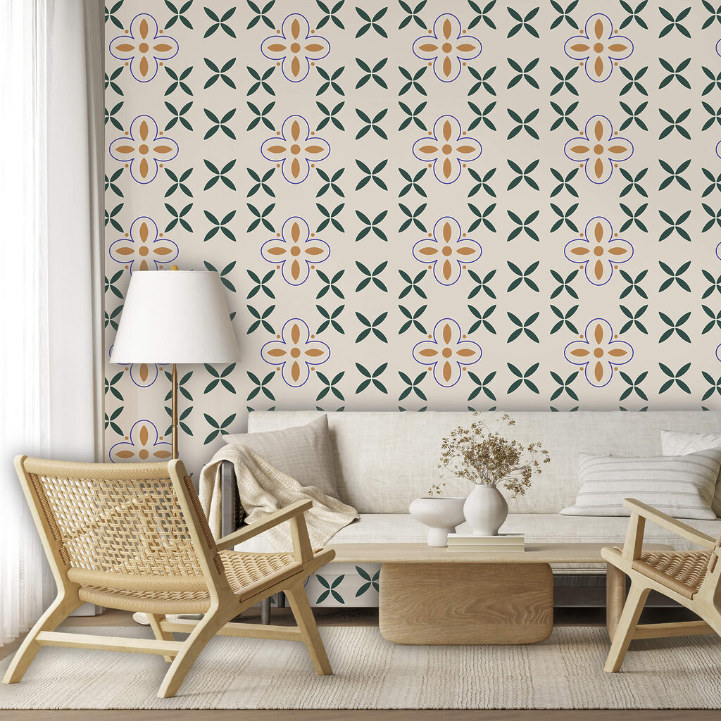 Візерунок квітів на білому тлі