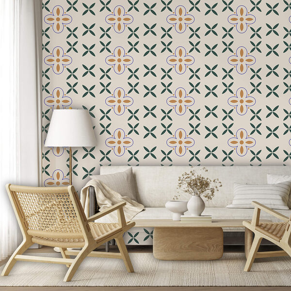 Візерунок квітів на білому тлі