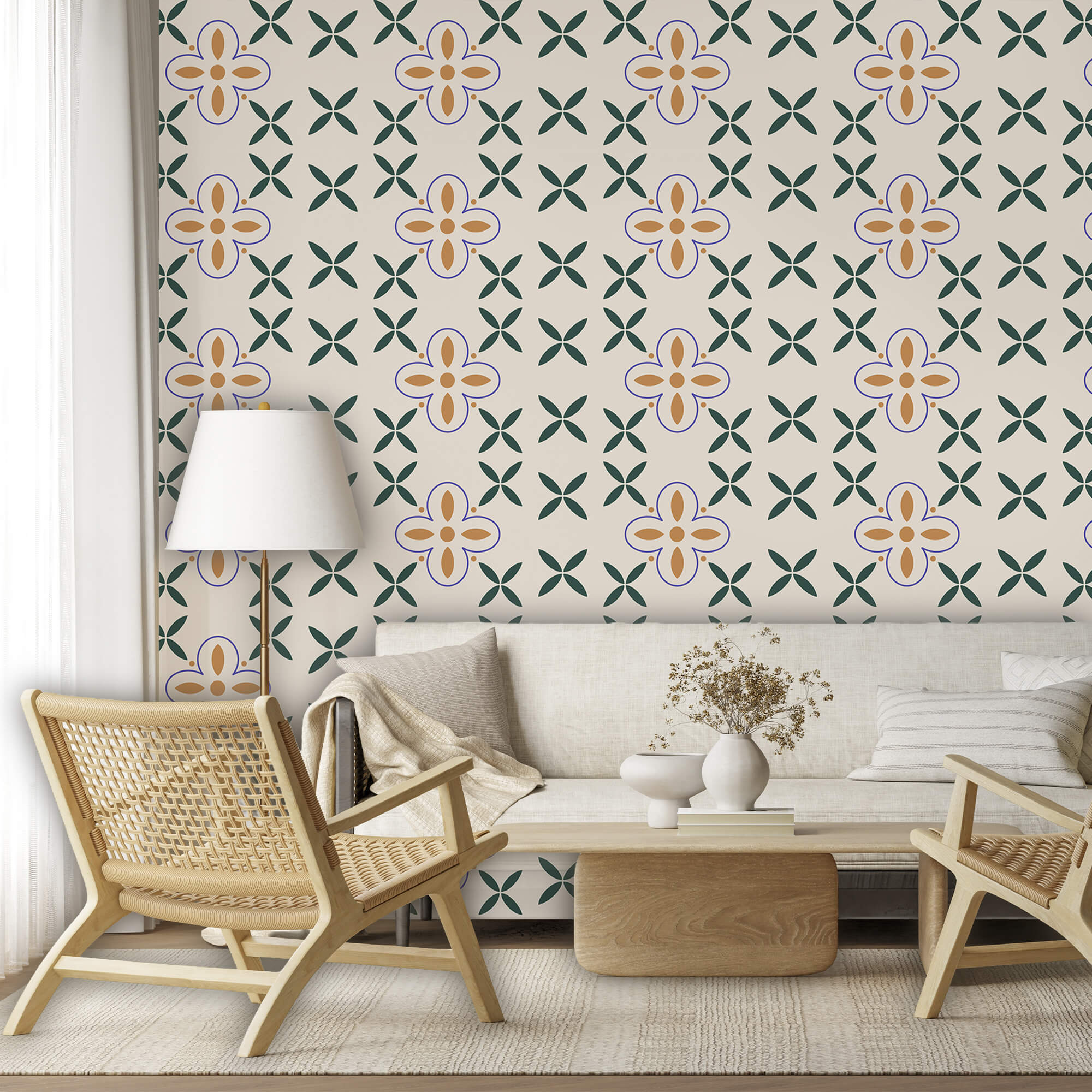 Візерунок квітів на білому тлі