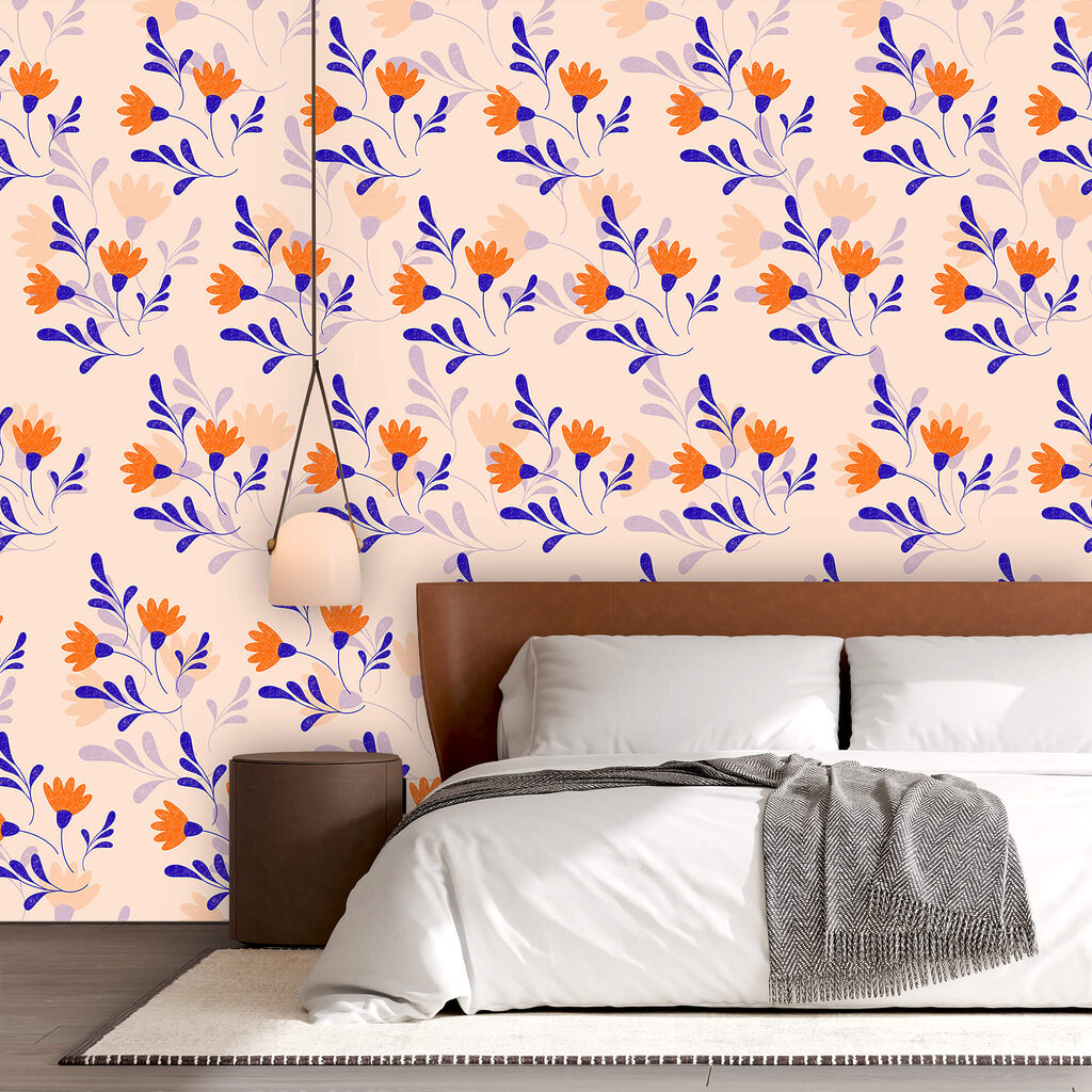 Візерунок з квітів і листя Візерунок з квітів і листя