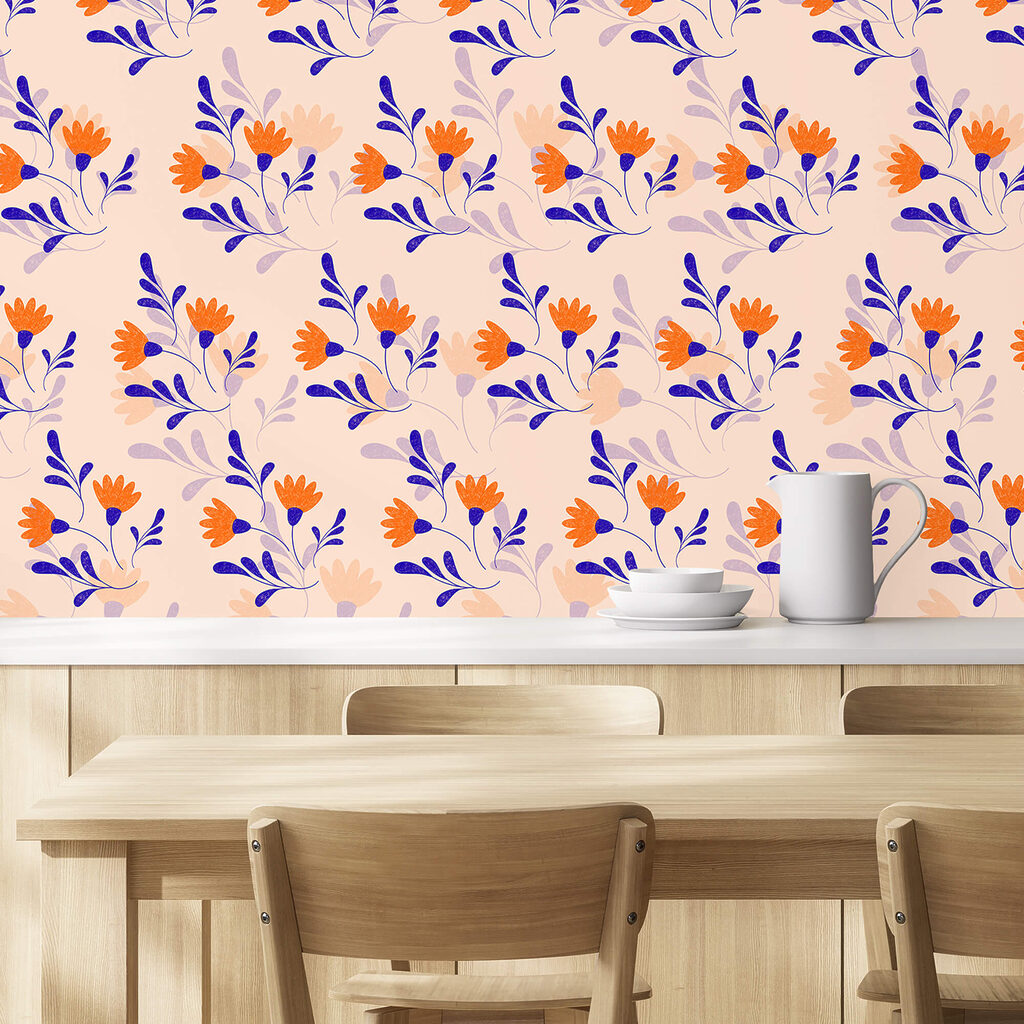 Візерунок з квітів і листя Візерунок з квітів і листя