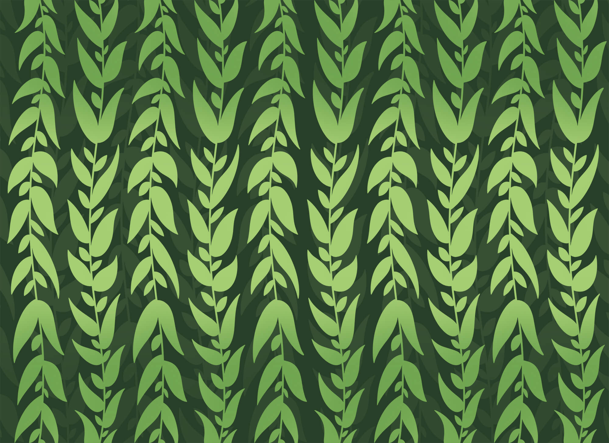 Pattern of green leaves