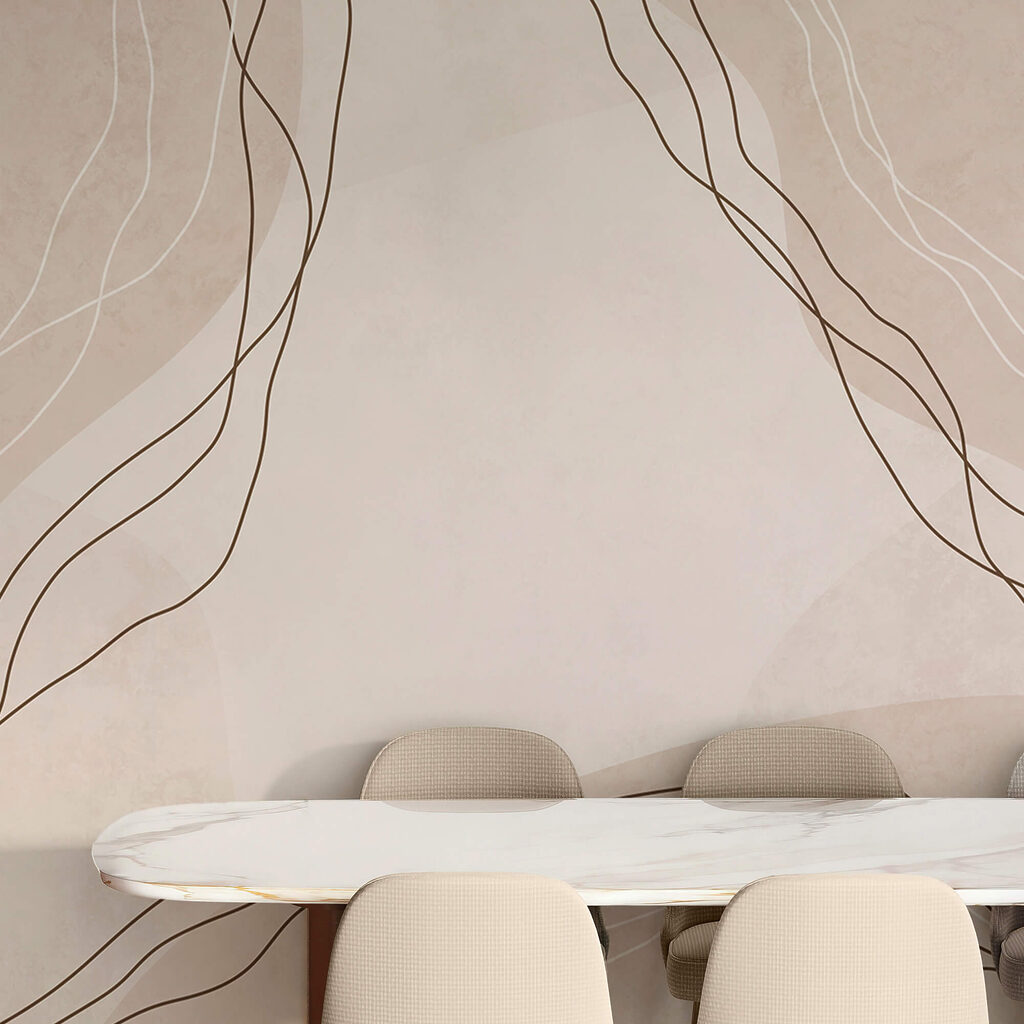 Білі та коричневі лінії на бежевому тлі