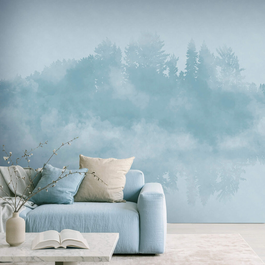 Хмара диму і дерева