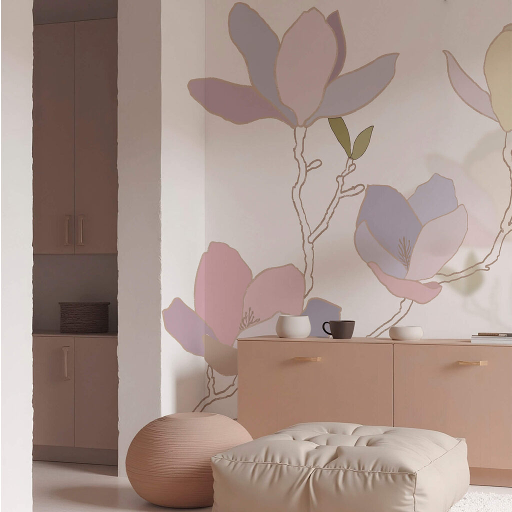 Ніжні квіти в м'яких пастельних тонах