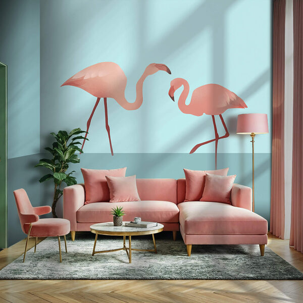 Група фламінго, що стоять у воді